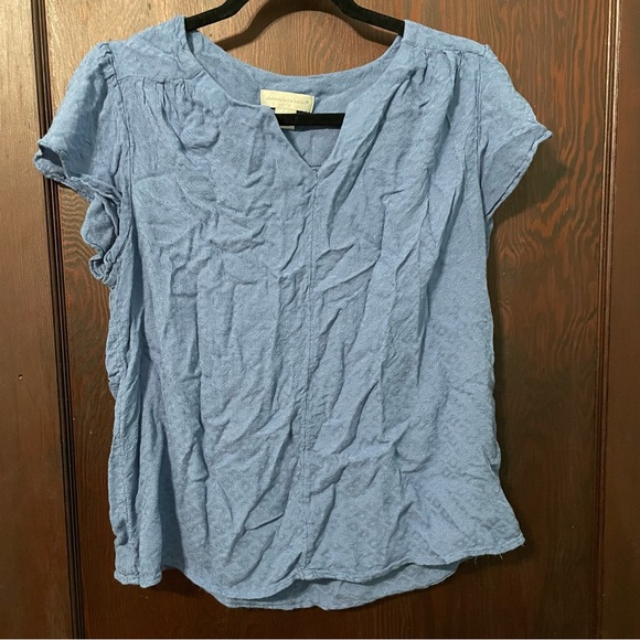 Christopher & Banks Tops - Christopher & Banks Shirt Size Large Rayon Blue